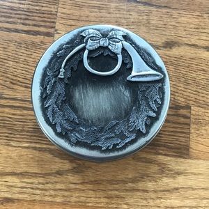 Vintage Silver Christmas Tin